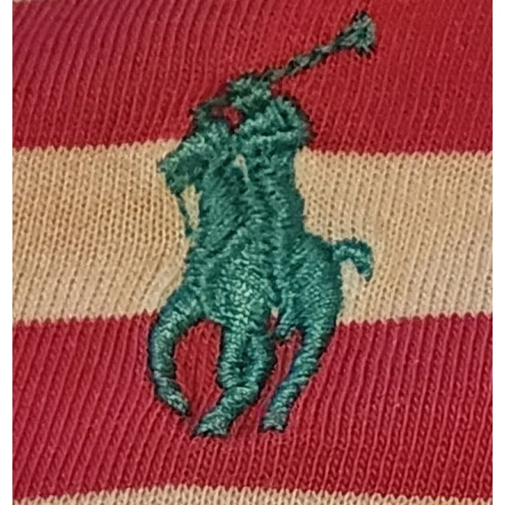 Ralph‎ Lauren Striped T-Shirt V-Neck Short Sleeve Casual Top, Size M